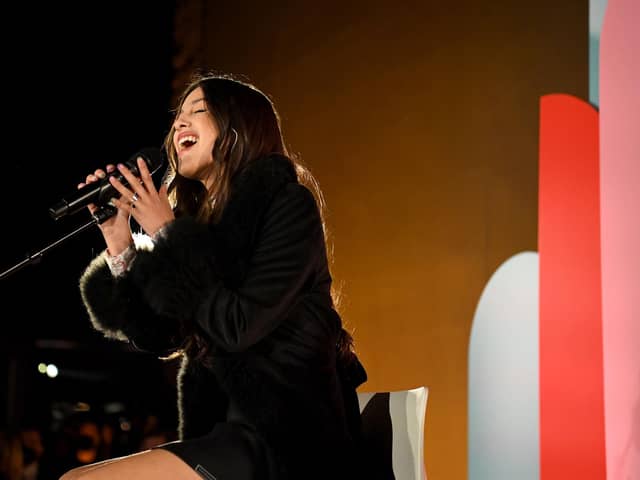 Olivia Rodrigo performs onstage during the Teen Vogue Summit 2021 at Goya Studios on December 04, 2021 in Los Angeles, California. Photo: Jon Kopaloff/Getty Images for Teen Vogue.