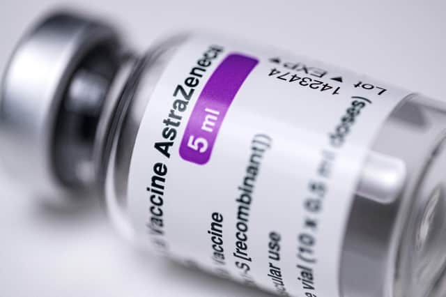 Scientists believe they may have found the “trigger” behind the extremely rare blood clot complications stemming from the Oxford/AstraZeneca vaccine (Photo by JOEL SAGET/AFP via Getty Images).