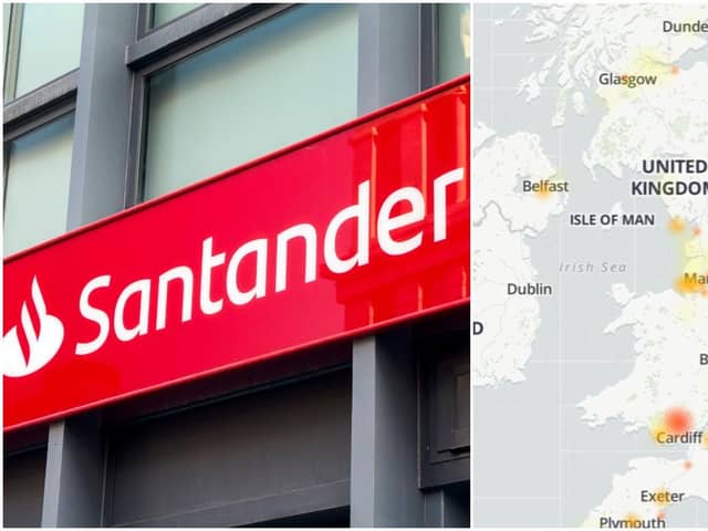 Santander, TSB and Natwest online banking services went down on Friday, affecting people across the UK (Shutterstock/Downdetector)