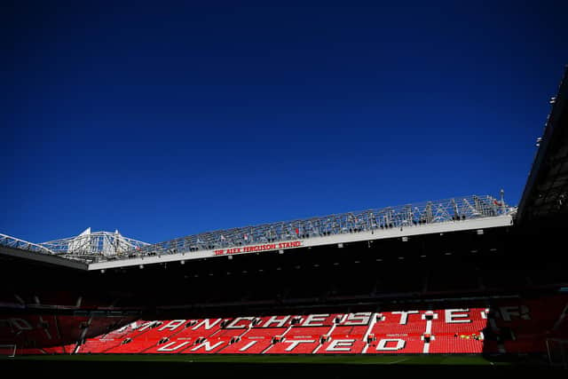 MANCHESTER, ENGLAND - OCTOBER 16: General view inside the stadium prior to the Premier League match between Manchester United and Newcastle United at Old Trafford on October 16, 2022 in Manchester, England. (Photo by Dan Mullan/Getty Images)