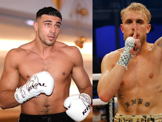 Tommy Fury (left) and Jake Paul (right) have been engaging in a war of words via Instagram over a challenge to fight in the boxing ring (Getty Images)