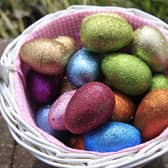 An Easter basket filled with eggs. (Photo by Andy Lyons/Getty Images)