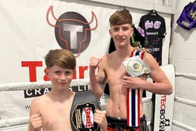 Caelen Watson, 13, and brother Brayden, 18, are enjoying success in Thai Boxing