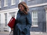 LONDON, ENGLAND - JANUARY 17:  Education Secretary Gillian Keegan leaves following the weekly cabinet meeting at 10 Downing Street on January 17, 2023 in London, England. (Photo by Dan Kitwood/Getty Images)