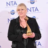 Sarah Lancashire, winner of the Special Recognition award and the Drama Performance award for her work in "Happy Valley", poses in the National Television Awards 2023 Winners Room at The O2 Arena. (Photo by Jeff Spicer/Getty Images)