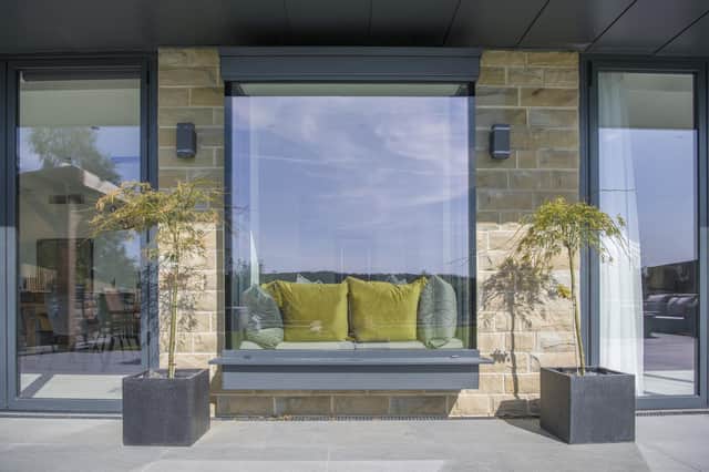 Plants can be used to dress the outside of a bay window (photo: Express Bi-Folding Doors)
