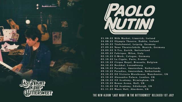 Paolo Nutini 2022 UK and European tour dates