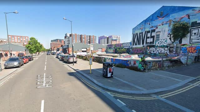 An area in development, now a hive for artists and programmers. Plus a skatepark right next to the street.