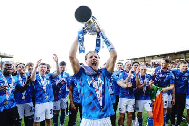 Stcokort County won the Sky Bet League Two title last season