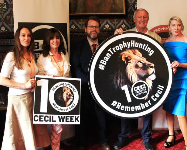 Michael Wheeler MP for Eccles and Worsley with campaigner, actress Vikki Michelle, Chris Tarrant and Heather Mills at the event - Animal News Agency