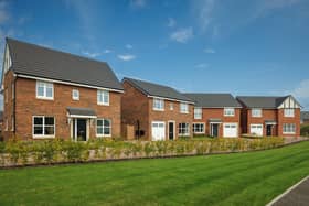 A street scene of new Elan homes at Oak Grange in Congleton