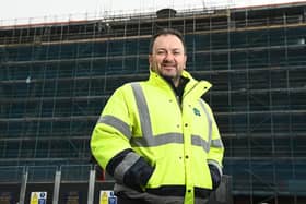 John Heaton, managing director of The Heaton Group, outside Mill One, Phase One of The Cotton Works