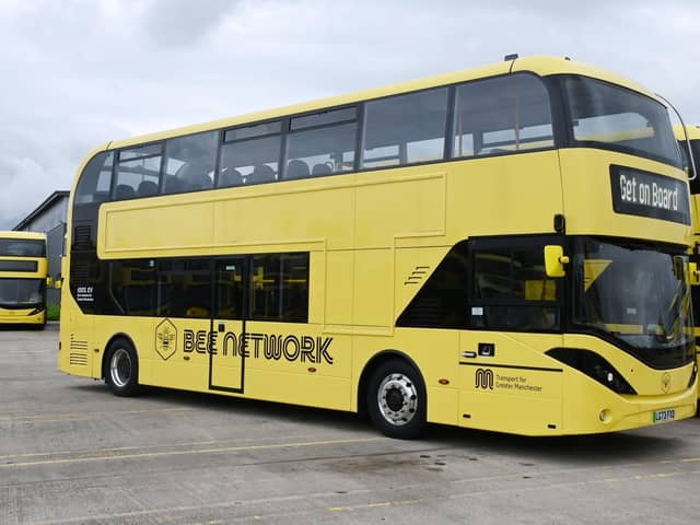 Some of the new Bee Network buses 