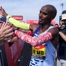 Sir Mo Farah greets fans after completing the Men's Elite Race of the AJ Bell Great North Run 2023 through Newcastle upon Tyne, Gateshead and South Shields. (Photo by Owen Humphreys/PA Wire).