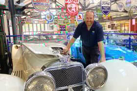 Curator Chris Lowe at the Lakeland Motor Museum