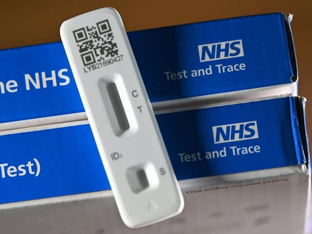 Ministers are being urged to keep free lateral flow tests for care home visitors. (Picture credit: Justin TALLIS / AFP)