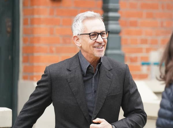 Gary Lineker has told reporters outside his London home that he stands by his criticism of the Government’s immigration policy and does not fear suspension by the BBC.