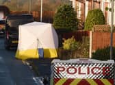 A forensic tent has been set up on Kilburn Drive, Shevington